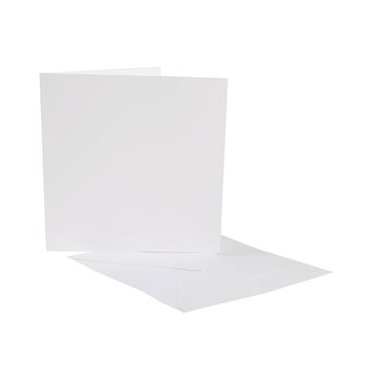 Blank Cards and Envelopes, 20 White Greeting Cards with Heavy