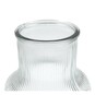 Clear Ribbed Glass Vase 18cm x 12cm image number 3