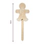 Printed Gingerbread Man Wooden Topper image number 5