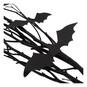 Black Halloween Pick with Bats 70cm image number 4