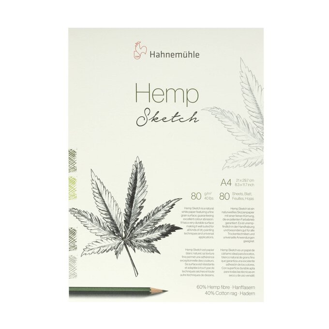 Hahnemuhle Hemp Sketch Pad A4 80 Sheets image number 1