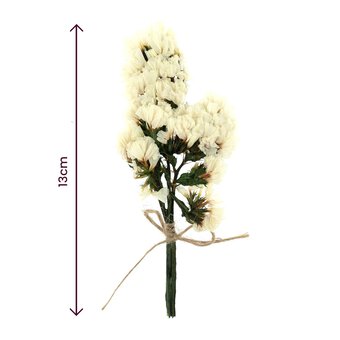 White Dried Forget Me Not Flower Picks 13cm image number 4