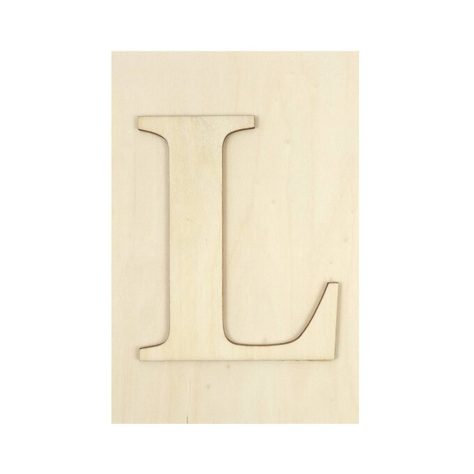 Wooden Letter L Plaque 10cm x 15cm image number 1