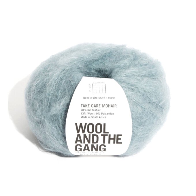 Wool and the Gang Blue Chalk Take Care Mohair 50g image number 1