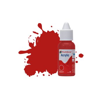 Humbrol Insignia Red Matt Acrylic Paint Dropper 14ml (153)