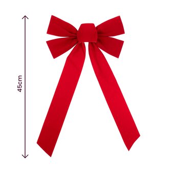 Large Red Bow 45cm image number 5