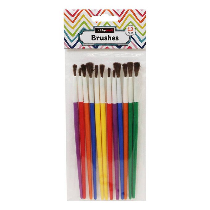 Hobby Craft Paint Brushes in 4 sizes, Round