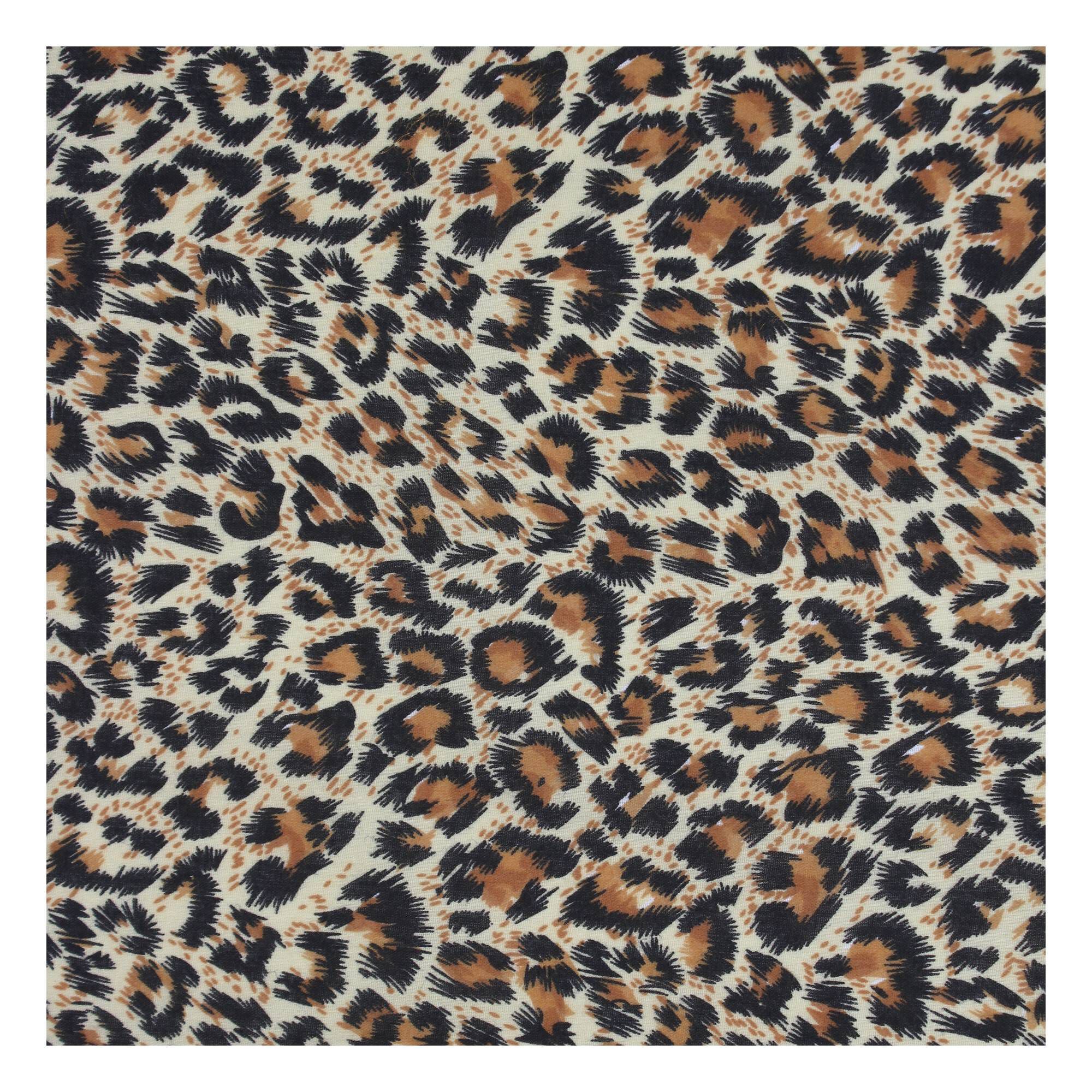 Leopard Print Polycotton Fabric by the Metre | Hobbycraft