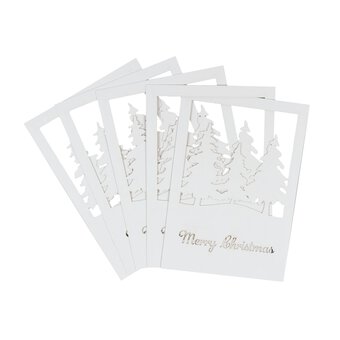 Laser Cut Christmas Tree Card Fronts 5 Pack