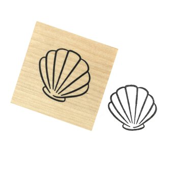 Clam Wooden Stamp 3.8cm x 3.8cm