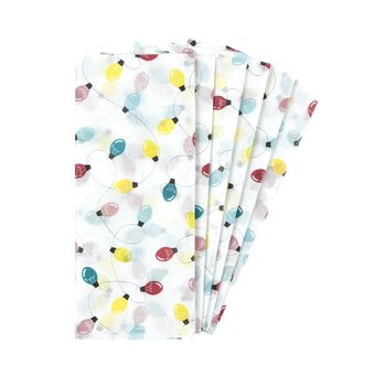 Christmas Lights Tissue Paper 50cm x 75cm 6 Pack