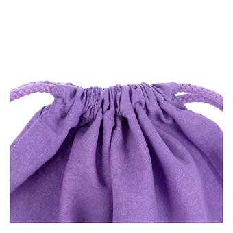 Lilac Cotton Drawstring Bag 36cm x 41cm