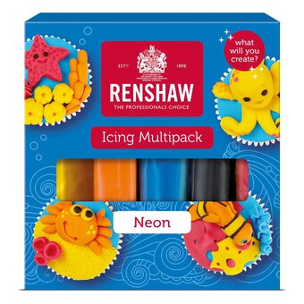 Renshaw Neon Ready to Roll Icing 100g 5 Pack