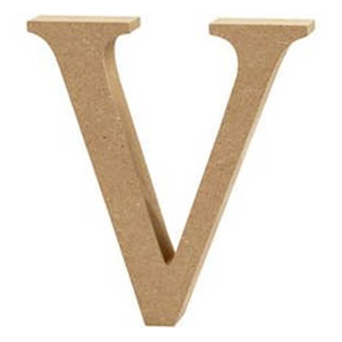 MDF Wooden Letter V 13cm | Hobbycraft