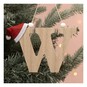 Hanging Wooden Christmas Letter W 9cm image number 1