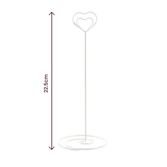 White Heart Table Number Stand image number 4