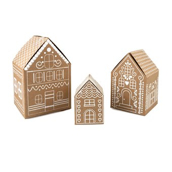 Kraft Gingerbread Houses 3 Pack