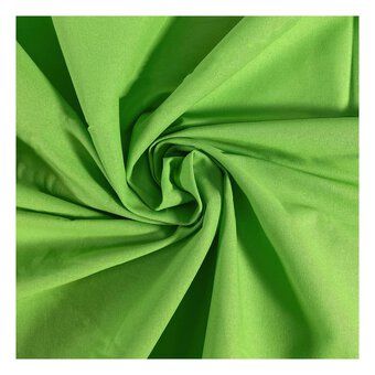 Bright Green Cotton Homespun Fabric by the Metre