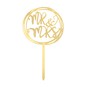 Gold Mr and Mrs Acrylic Cake Topper image number 1