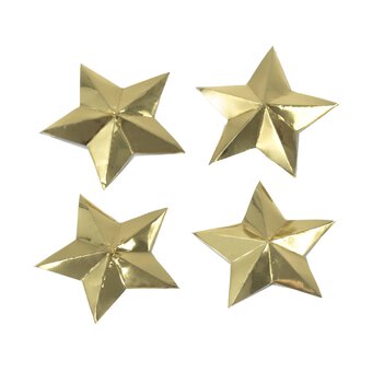 Gold Star 3D Paper Toppers 4 Pack 