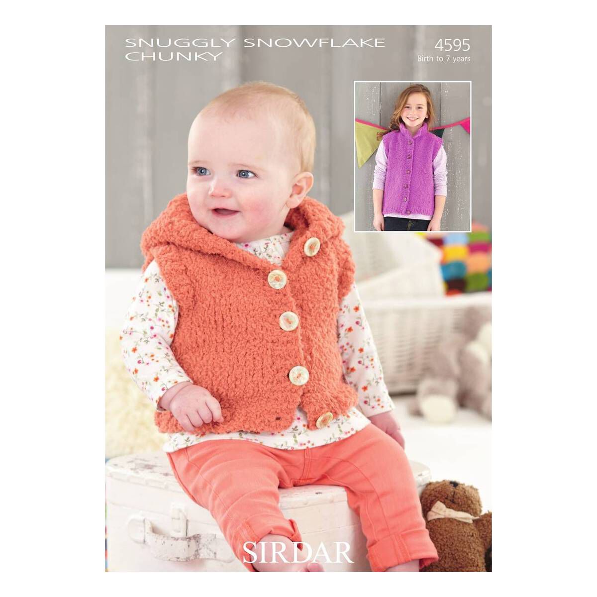 Sirdar Snowflake Chunky Gilets Digital Pattern 4595 Hobbycraft 