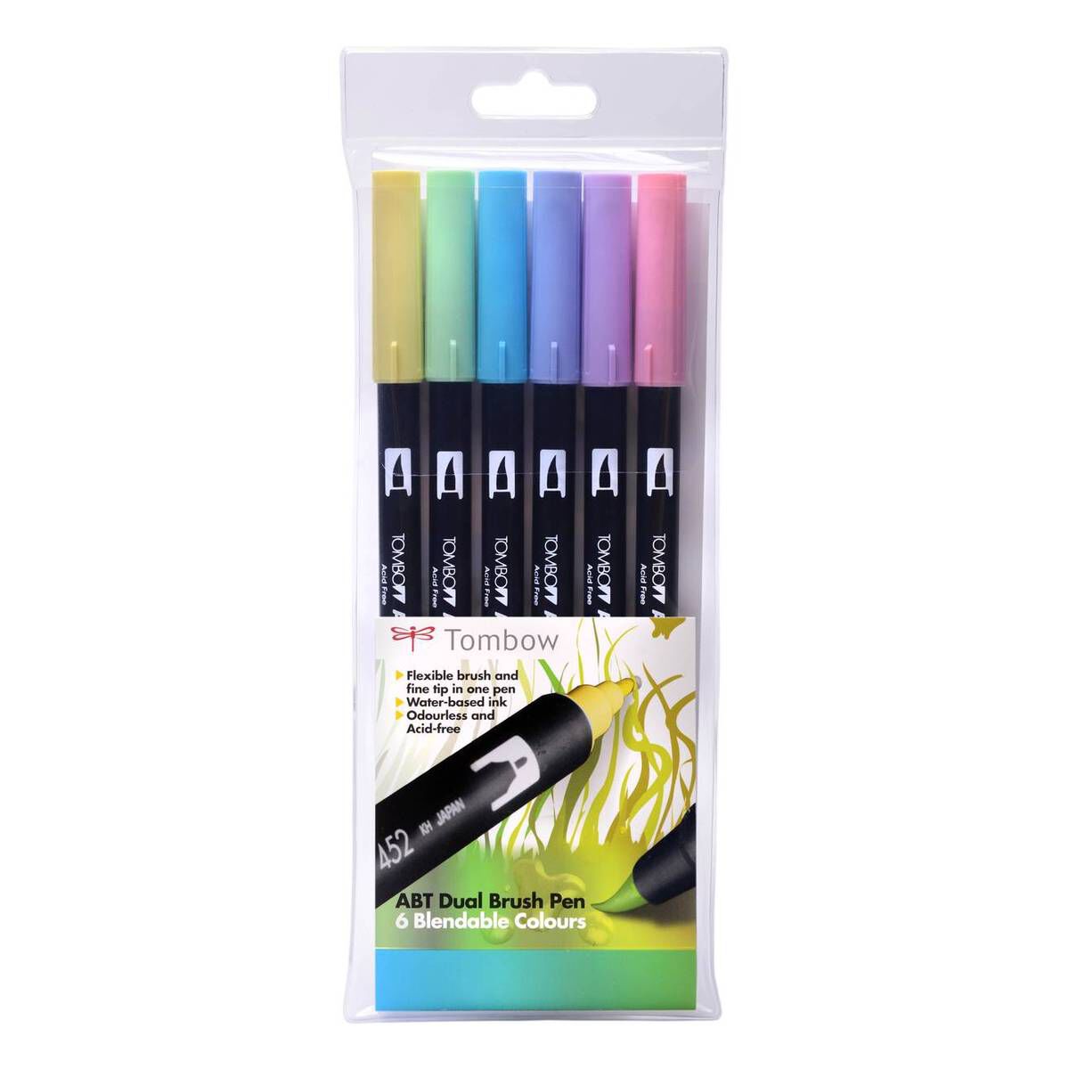 Tombow Pastel ABT Dual Brush Pens 6 Pack | Hobbycraft