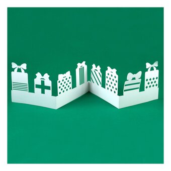 Laser Cut Christmas Presents Card 16cm x 62cm