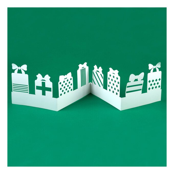 Laser Cut Christmas Presents Card 16cm x 62cm image number 1