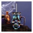 Metallic Skull Drinking Jar