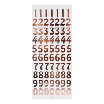 Anita's Large Silver Number Outline Stickers