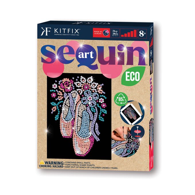 Kitfix Ballet Shoes Sequin Art Kit image number 1