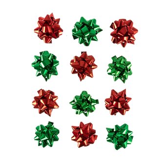 Mini Christmas Gift Bows 12 Pack