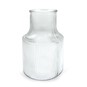 Clear Ribbed Glass Vase 18cm x 12cm image number 1