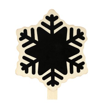 Wooden Blackboard Snowflake Pick 24cm image number 3