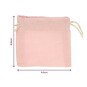 Pink Mini Cotton Drawstring Bags 5 Pack  image number 3