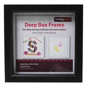 Black Deep Box Frame 15cm x 15cm