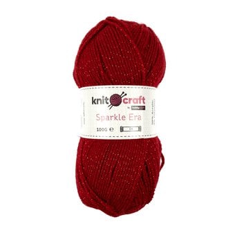 Knitcraft Red Sparkle Era DK Yarn 100g