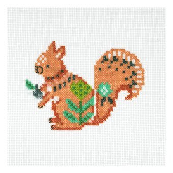 Trimits Squirrel Mini Cross Stitch Kit 13cm x 13cm image number 2