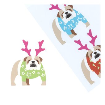 Christmas Bulldog Stickers 4 Pack image number 4