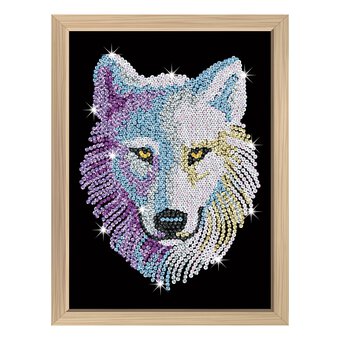 Kitfix Snow Wolf Sequin Art Premium Kit image number 5