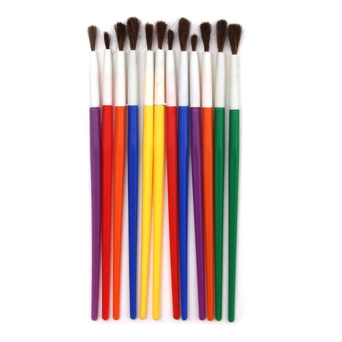 Hobby Craft Paint Brushes in 4 sizes, Round