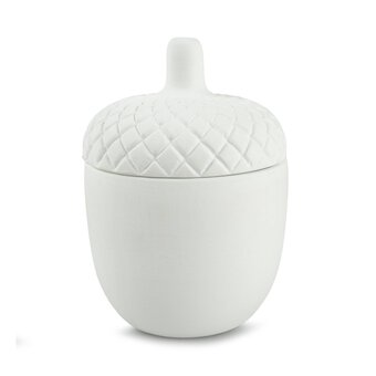 Ceramic Acorn Jar 10cm x 14cm