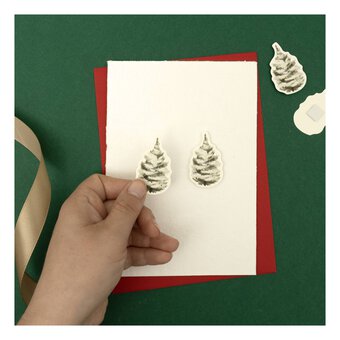 Snowy Tree Card Toppers 4 Pack