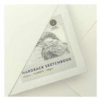 Shore & Marsh White Square Hardback Sketchbook 14cm x 14cm 96 Sheets