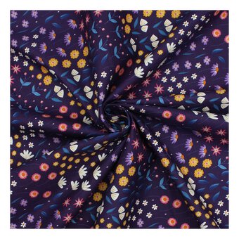 Sparkle Floral Cotton Fabric by the Metre