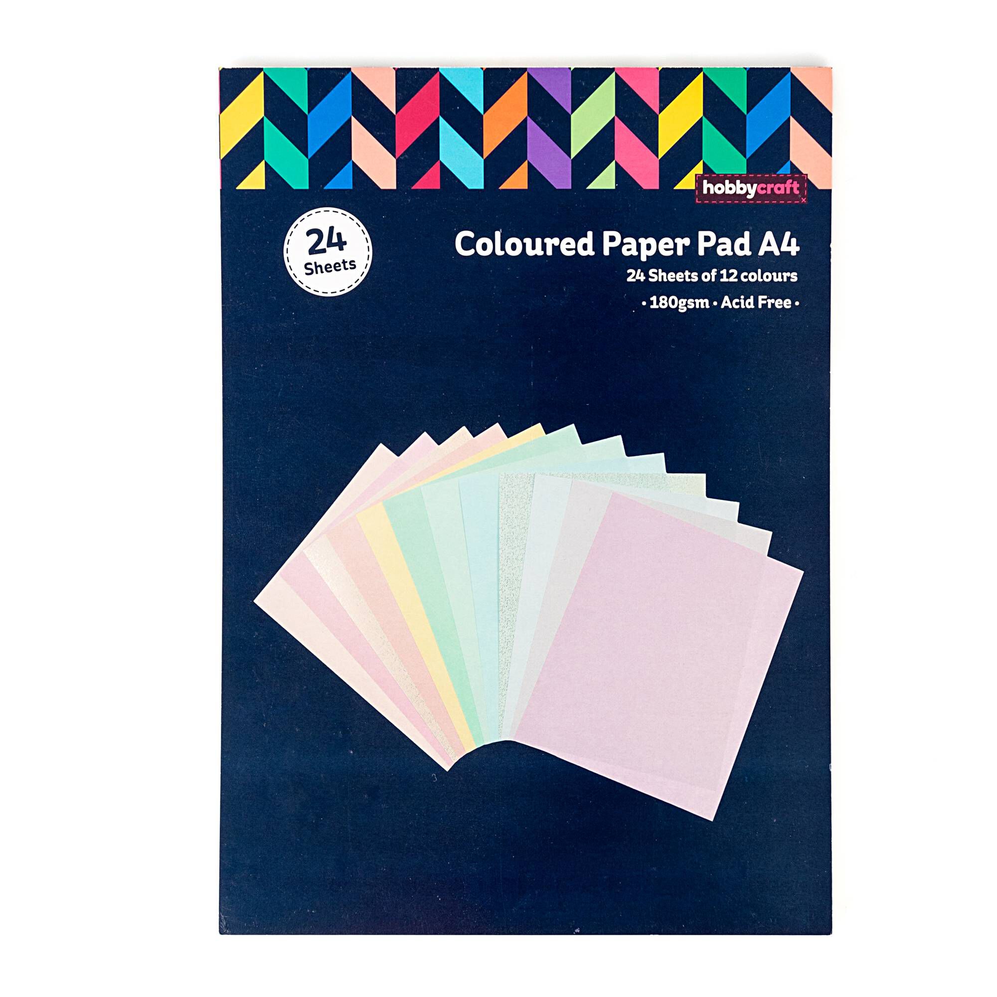 Pastel Coloured Paper Pad A4 24 Pack | Hobbycraft