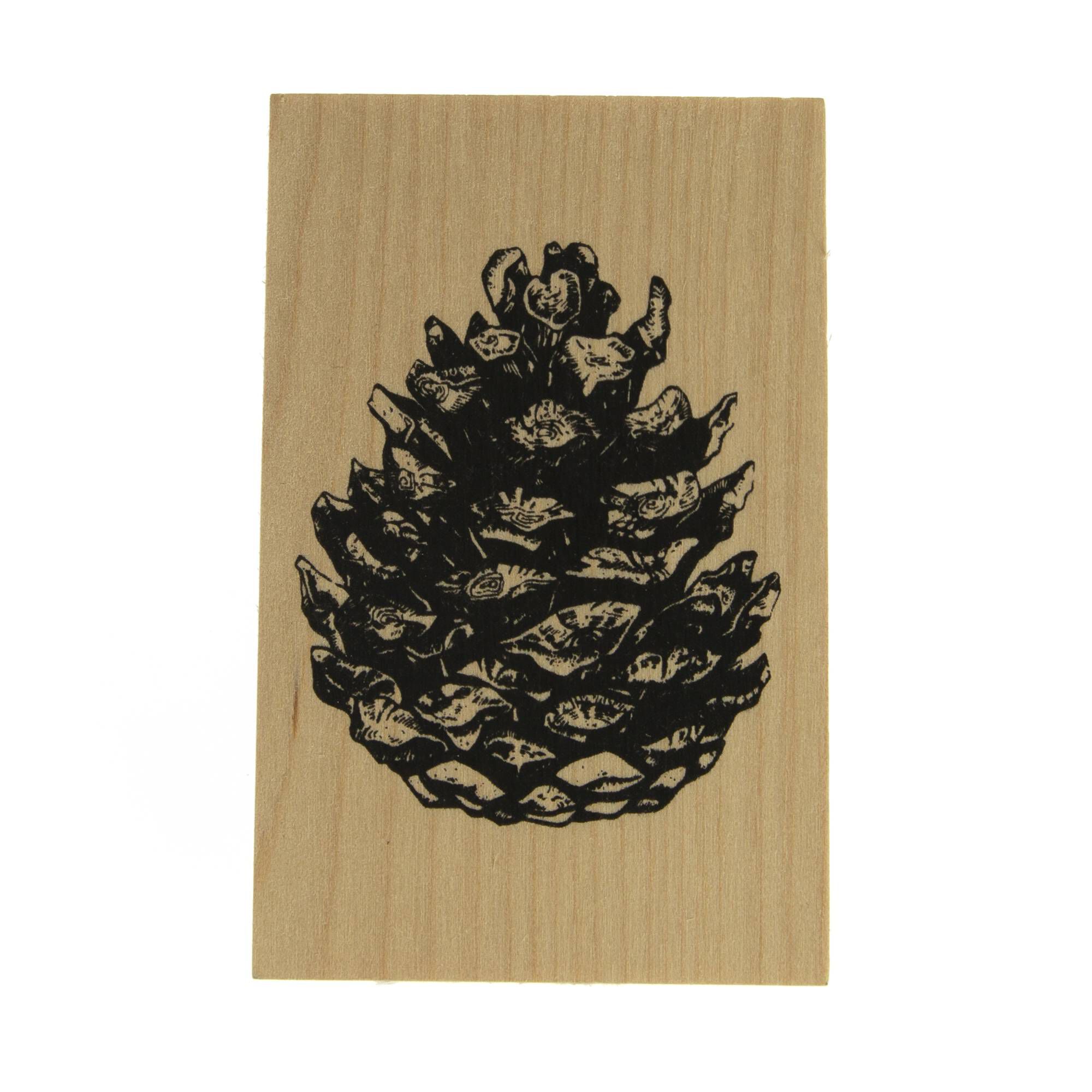 Pinecone Wooden Stamp 5cm x 7.6cm