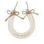 Just Married Wooden Horseshoe 12cm image number 1