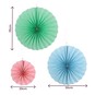 Pastel Party Fan Decorations 3 Pack image number 4