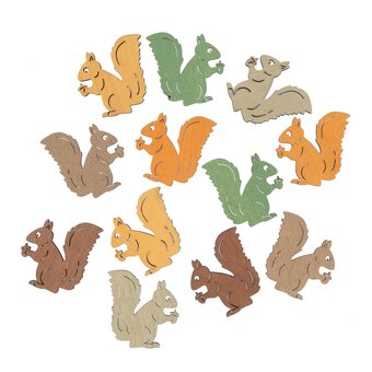 Wooden Squirrel Scatter 12 Pack
